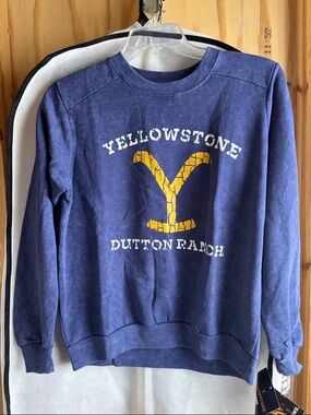 Yellowstone Dutton Ranch Crewneck Sweatshirt - Blue